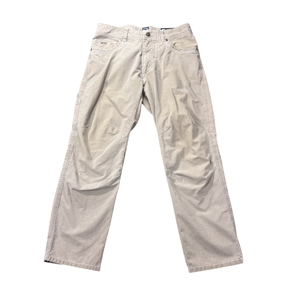 KUHL Revolvr Mens 34x29 Khaki Cargo‎ Pants Straight Fit Outdoor Casual
